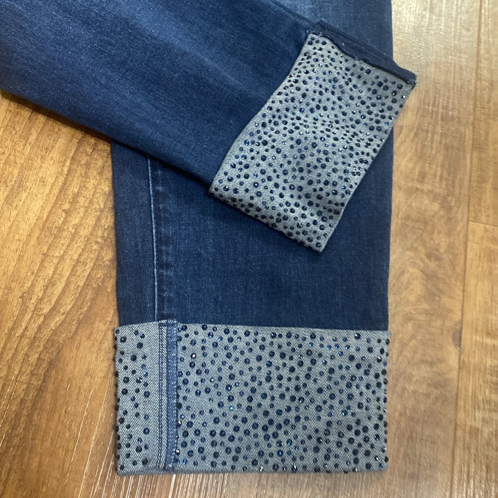 Chico's Blue Cropped Ankle Pants Stylish Comfort - Picture 4 of 8